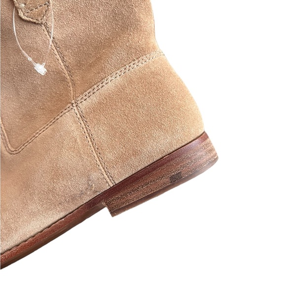 MADEWELL Leah Leather Suede Tan Ankle Boots Booties - Picture 7 of 15